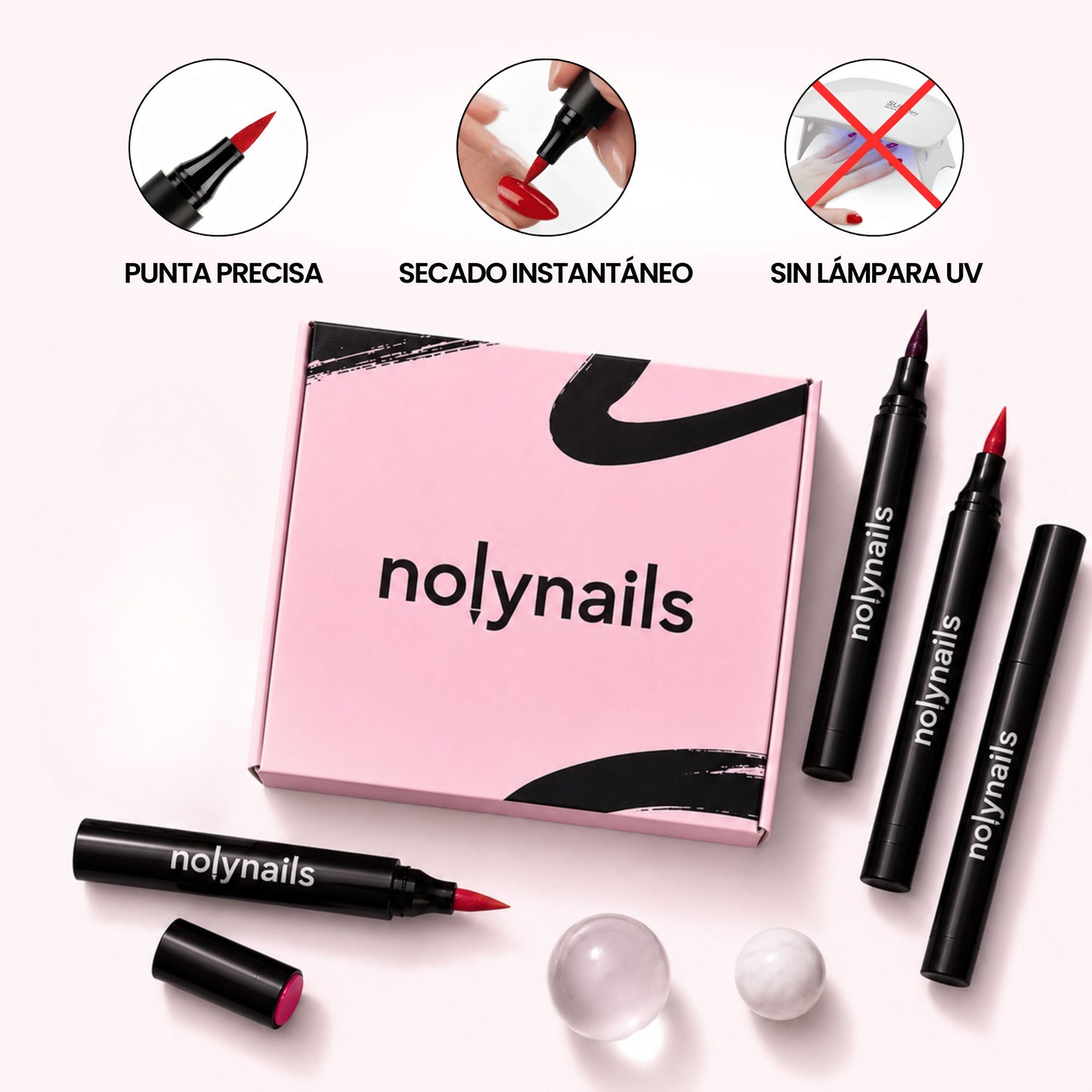 5 viltstift nagellakken zonder UV-lamp | Nolynails™