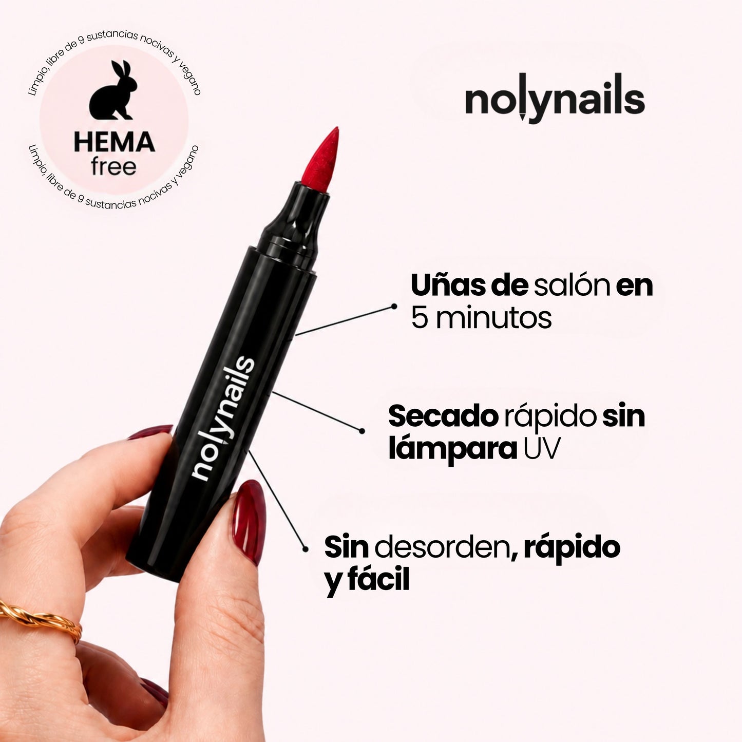 5 viltstift nagellakken zonder UV-lamp | Nolynails™